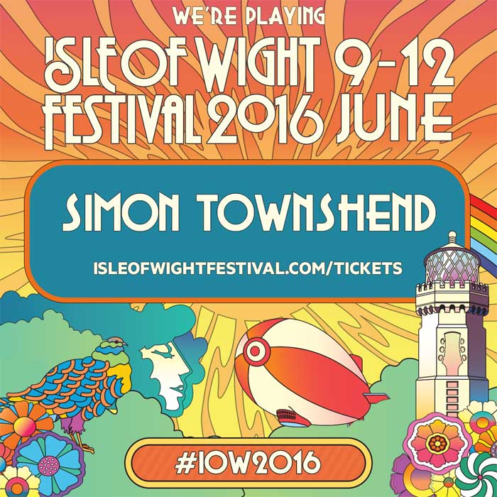 Simon Townshend IOW Festival 2016